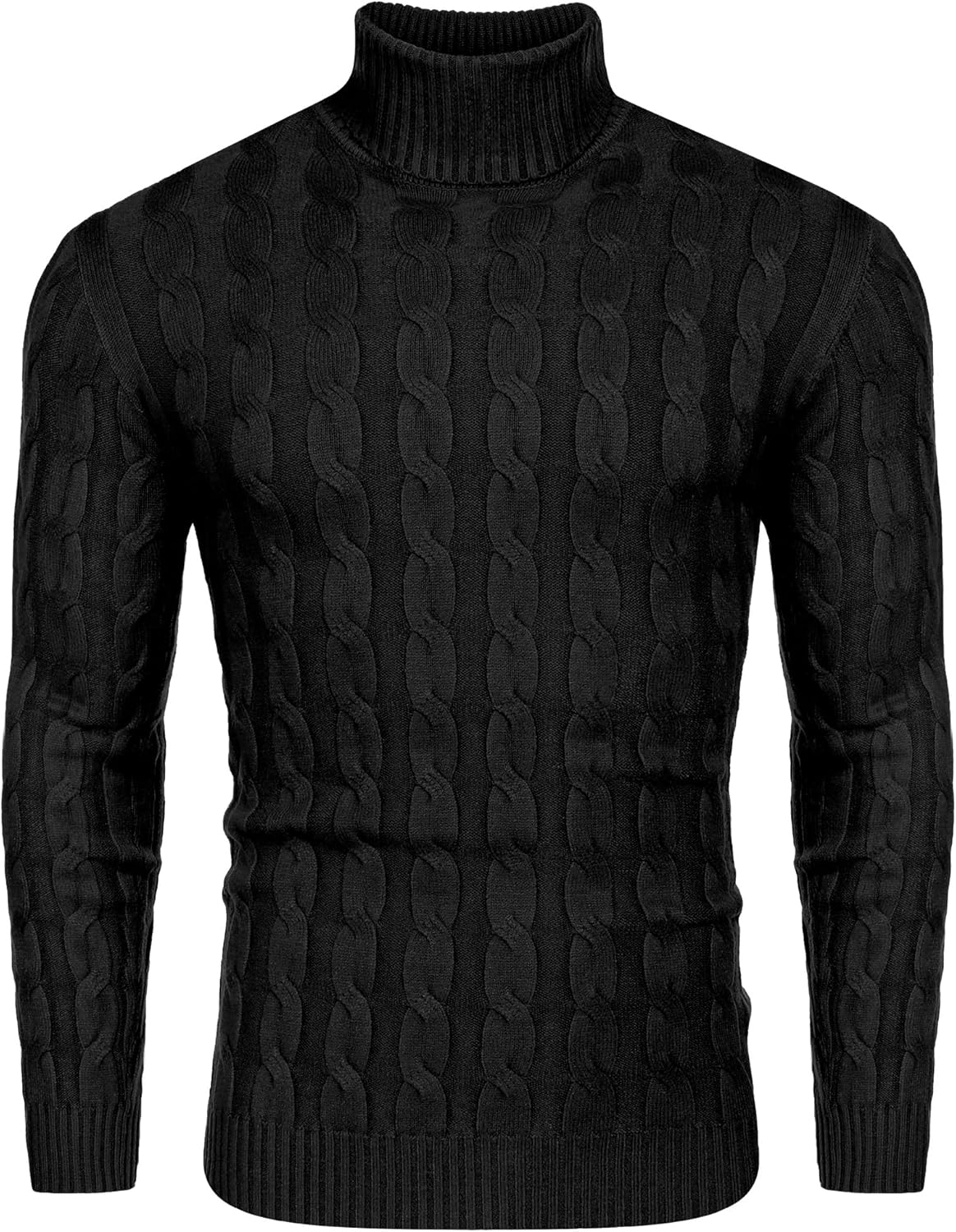 COOFANDY Men's Polo Sweater Fine Knit Long Sleeve Sweater Basic Regular Fit Pullover