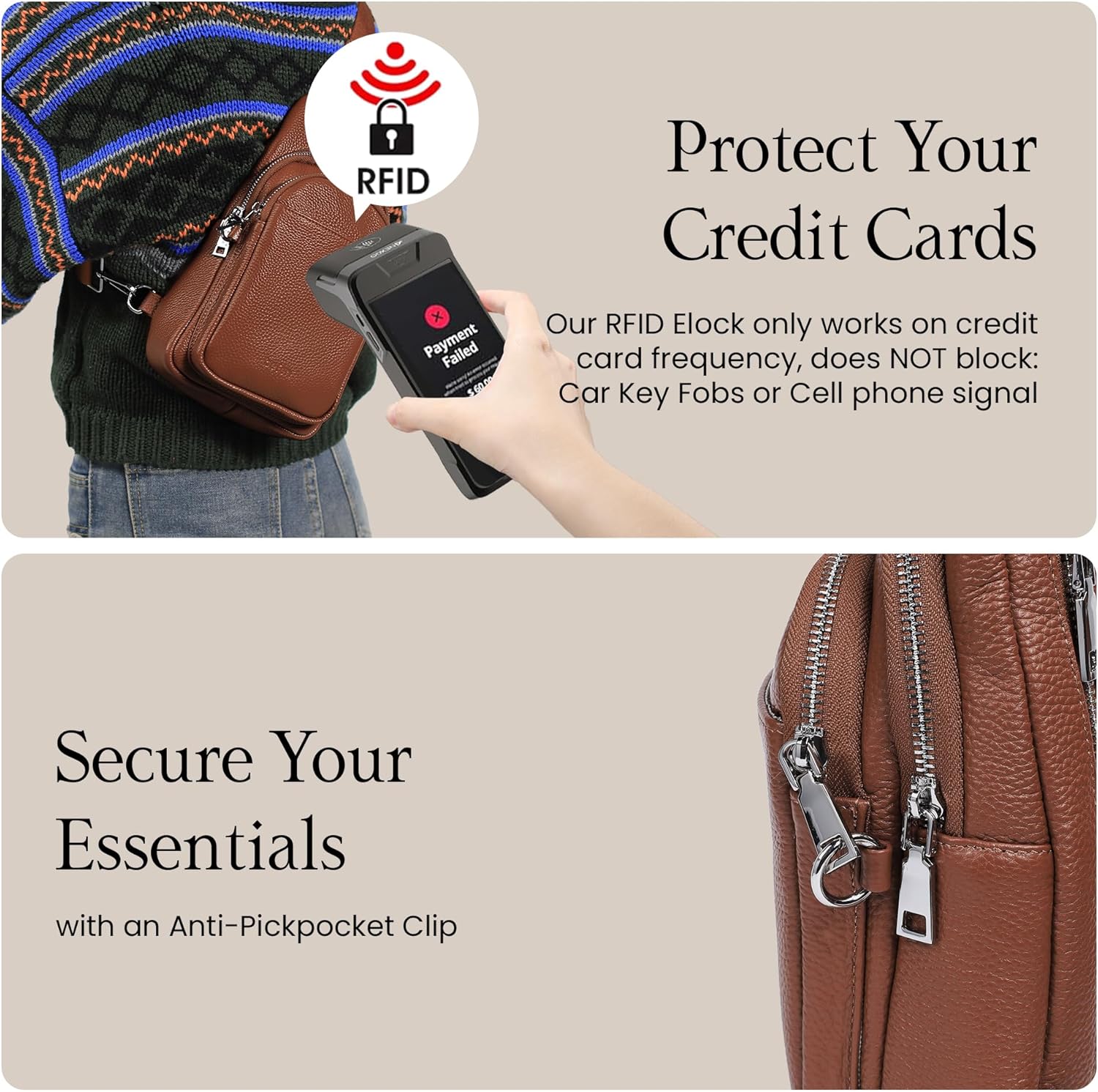 Travel bag in genuine leather for women