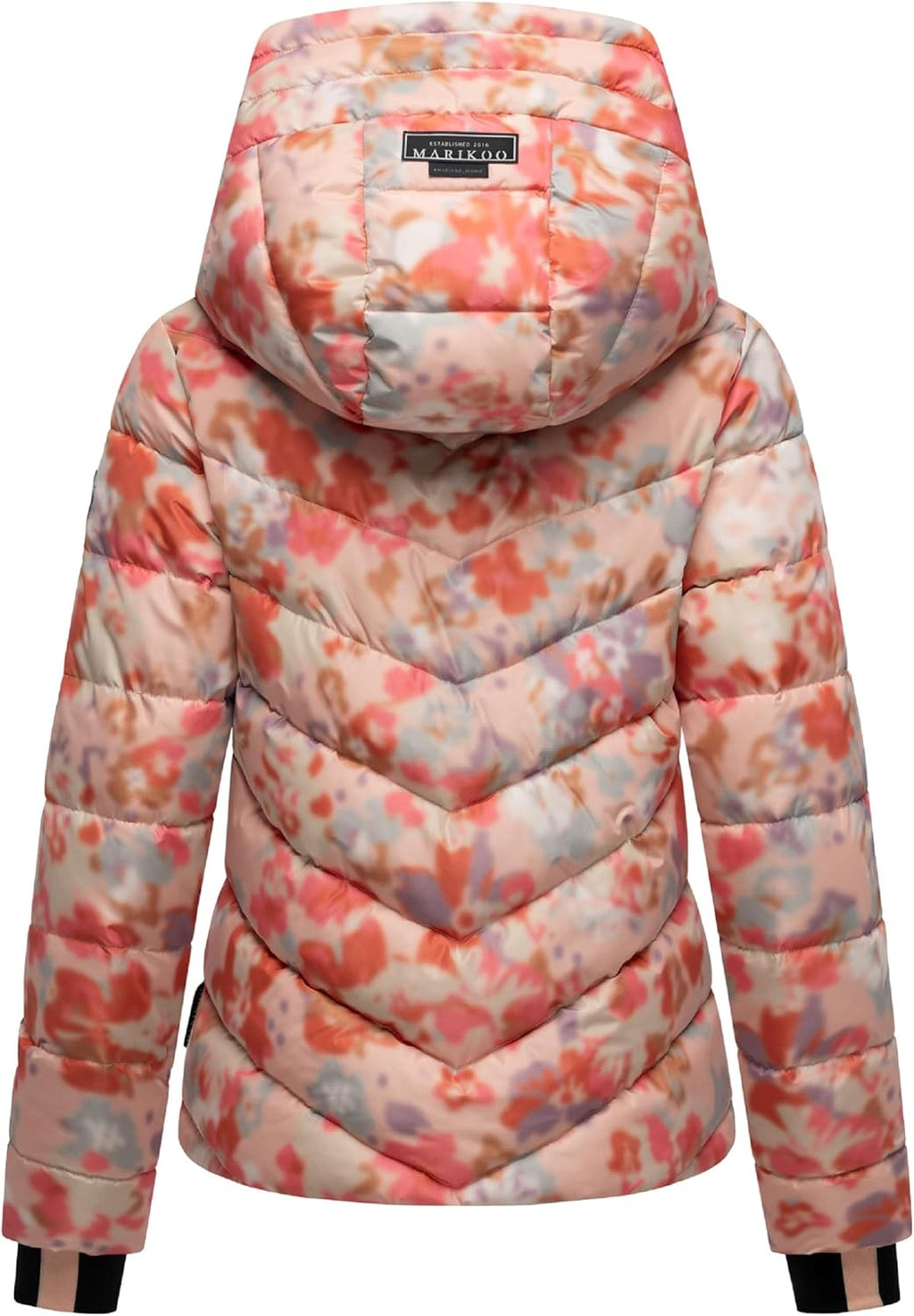 MARIKOO Women's Winter Jacket, Warm Quilted Jacket with Detachable Hood, Samuiaa XVI XS-3XL