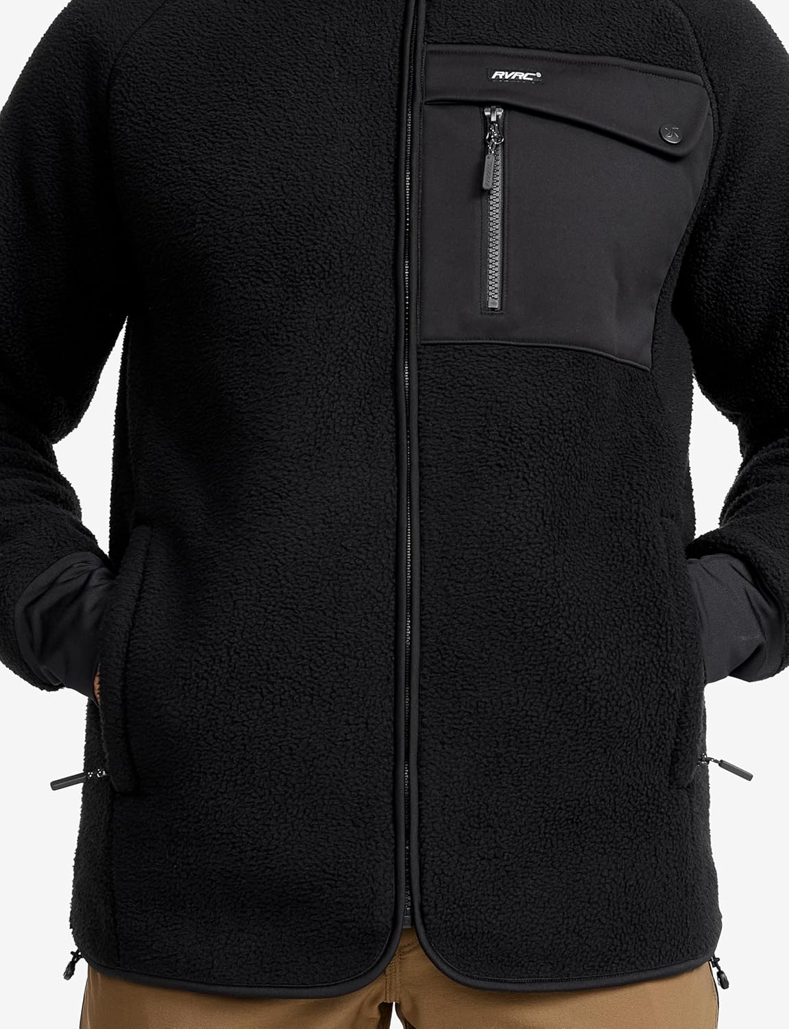 RevolutionRace Men's Sherpa Hoodie, Fleece Jacket for All Outdoor Activities