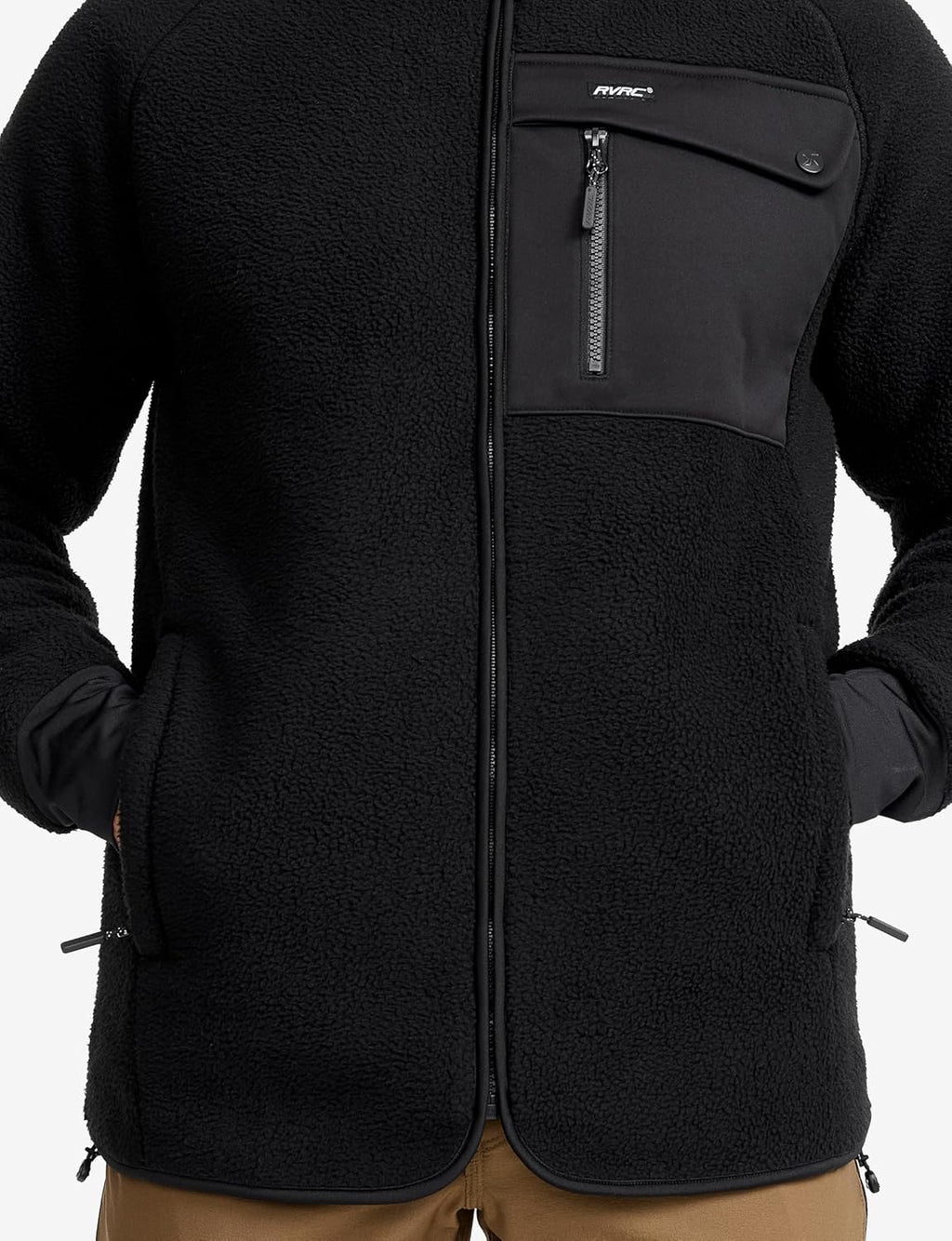 RevolutionRace Men's Sherpa Hoodie, Fleece Jacket for All Outdoor Activities