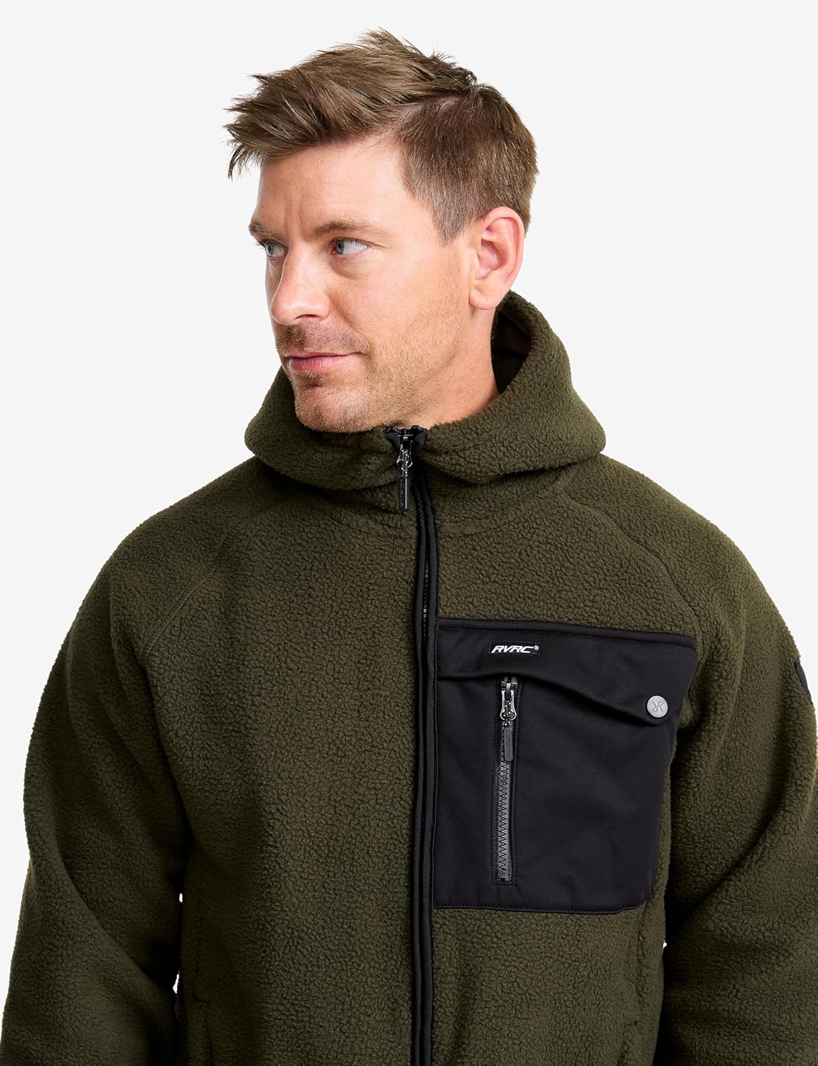 RevolutionRace Men's Sherpa Hoodie, Fleece Jacket for All Outdoor Activities