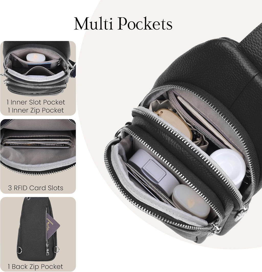 Travel bag in genuine leather for women