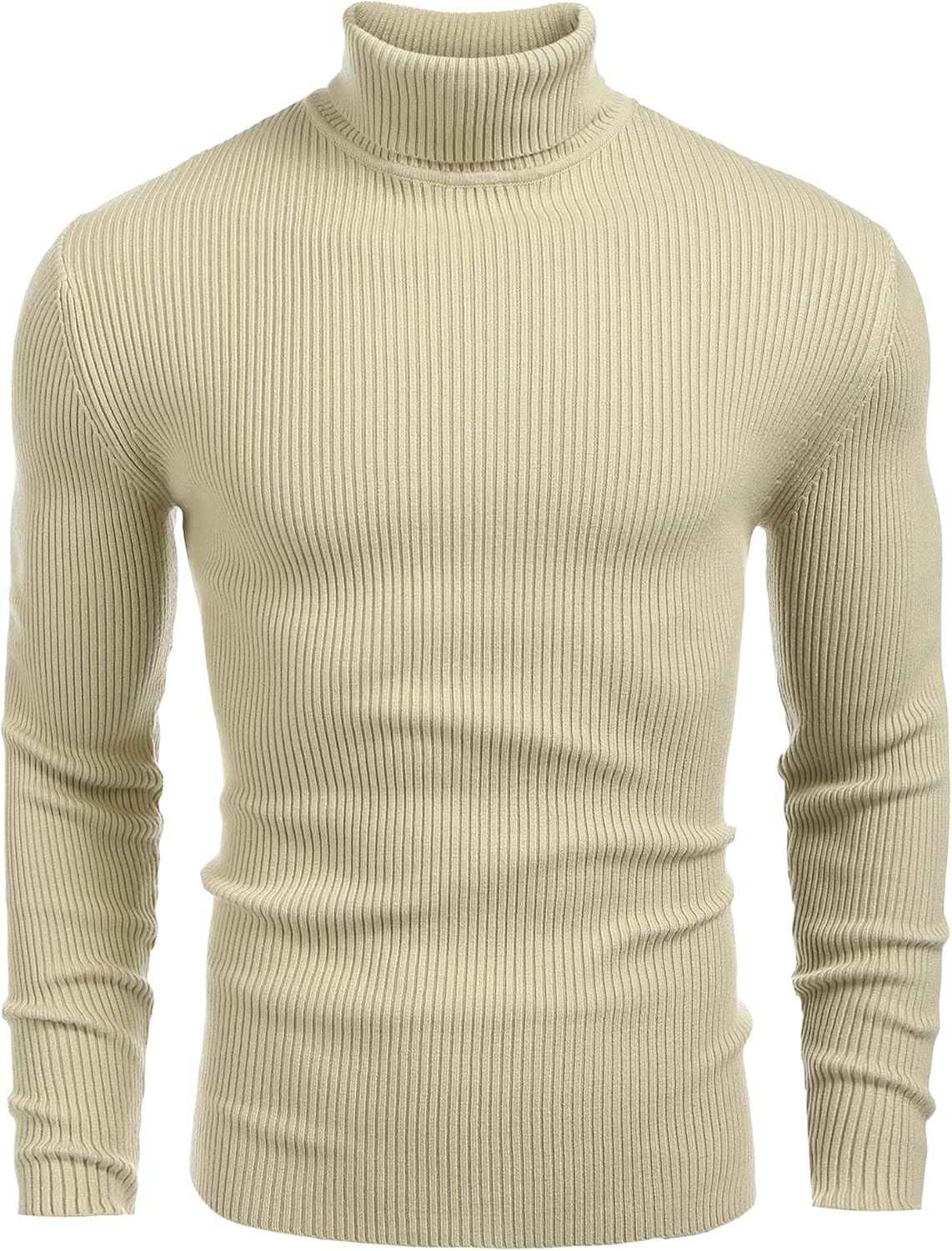 COOFANDY Men's Polo Sweater Fine Knit Long Sleeve Sweater Basic Regular Fit Pullover