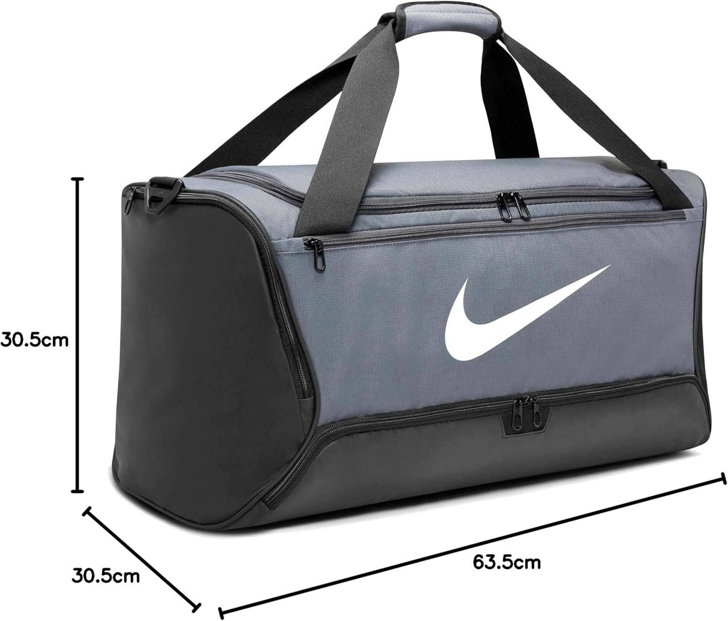 NIKE Unisex gym bag Black/Black/White, One Size