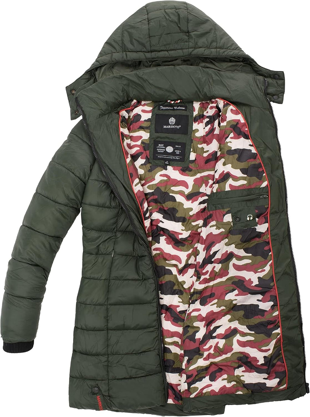 Marikoo Women's Quilted Winter Coat with Evening Star in sizes XS-XXL