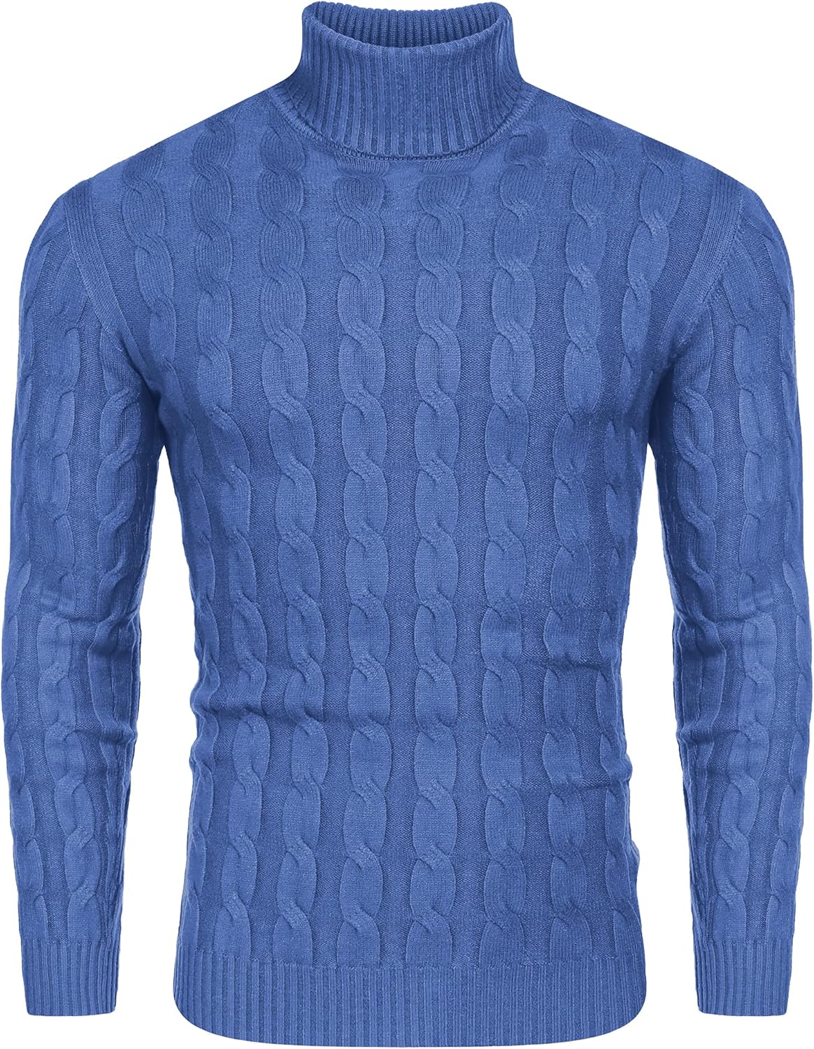 COOFANDY Men's Polo Sweater Fine Knit Long Sleeve Sweater Basic Regular Fit Pullover
