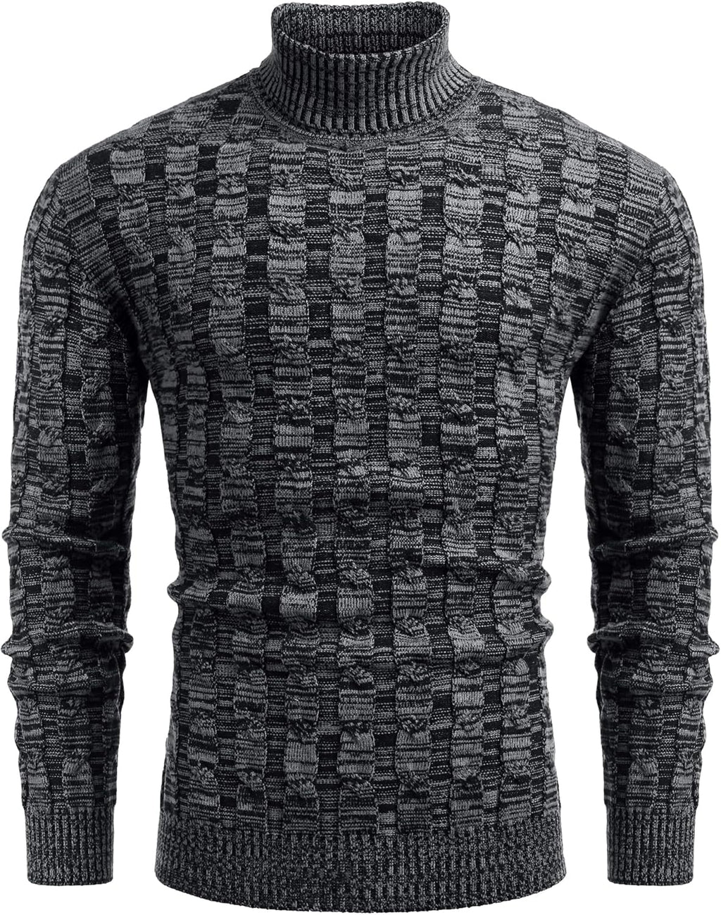 COOFANDY Men's Polo Sweater Fine Knit Long Sleeve Sweater Basic Regular Fit Pullover