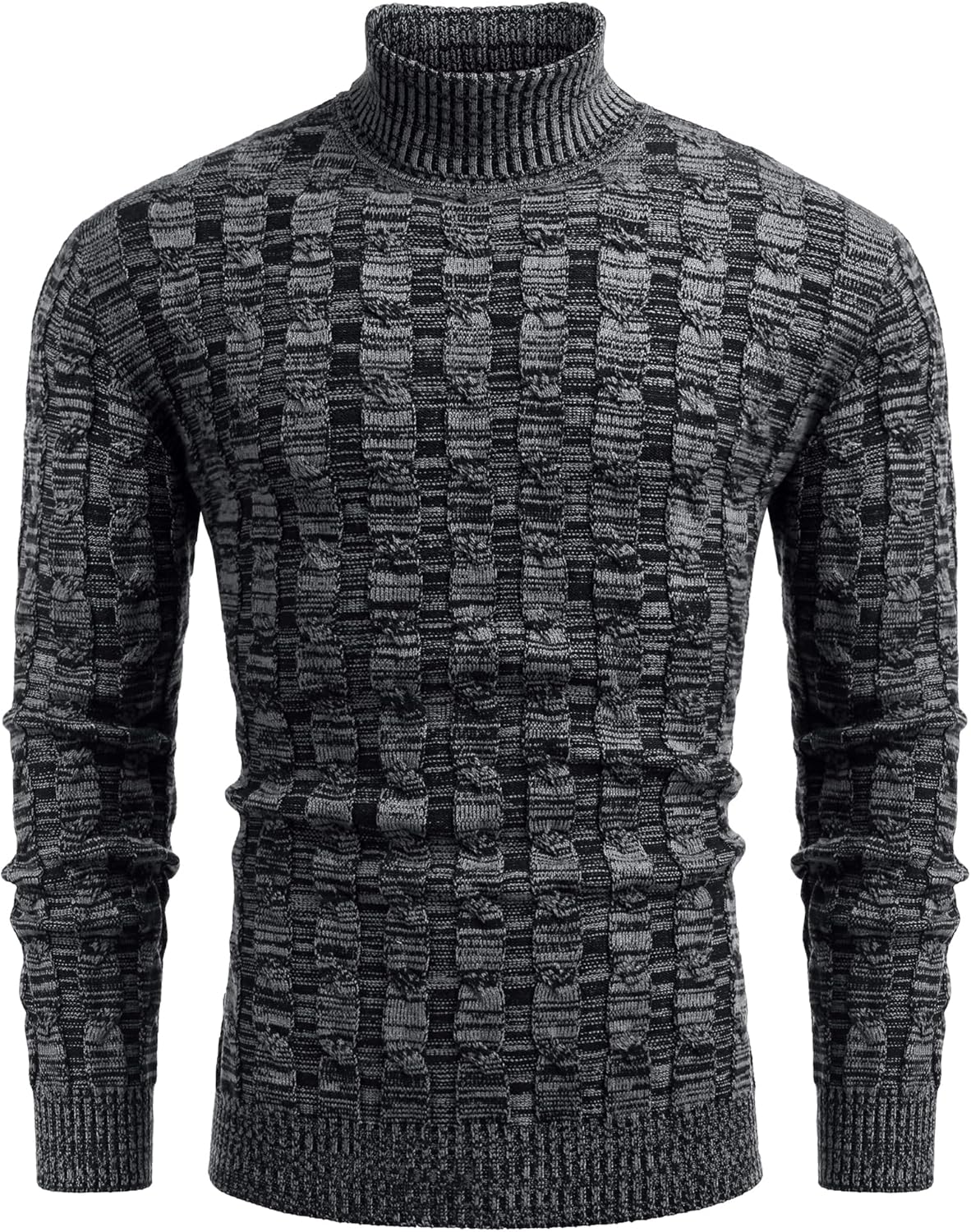 COOFANDY Men's Polo Sweater Fine Knit Long Sleeve Sweater Basic Regular Fit Pullover