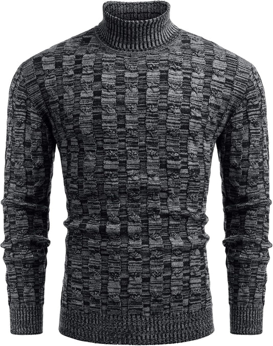 COOFANDY Men's Polo Sweater Fine Knit Long Sleeve Sweater Basic Regular Fit Pullover