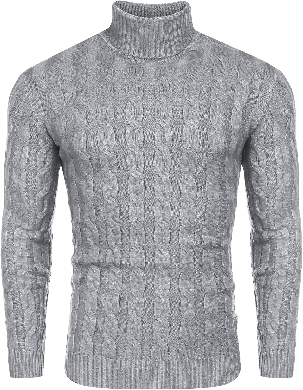 COOFANDY Men's Polo Sweater Fine Knit Long Sleeve Sweater Basic Regular Fit Pullover