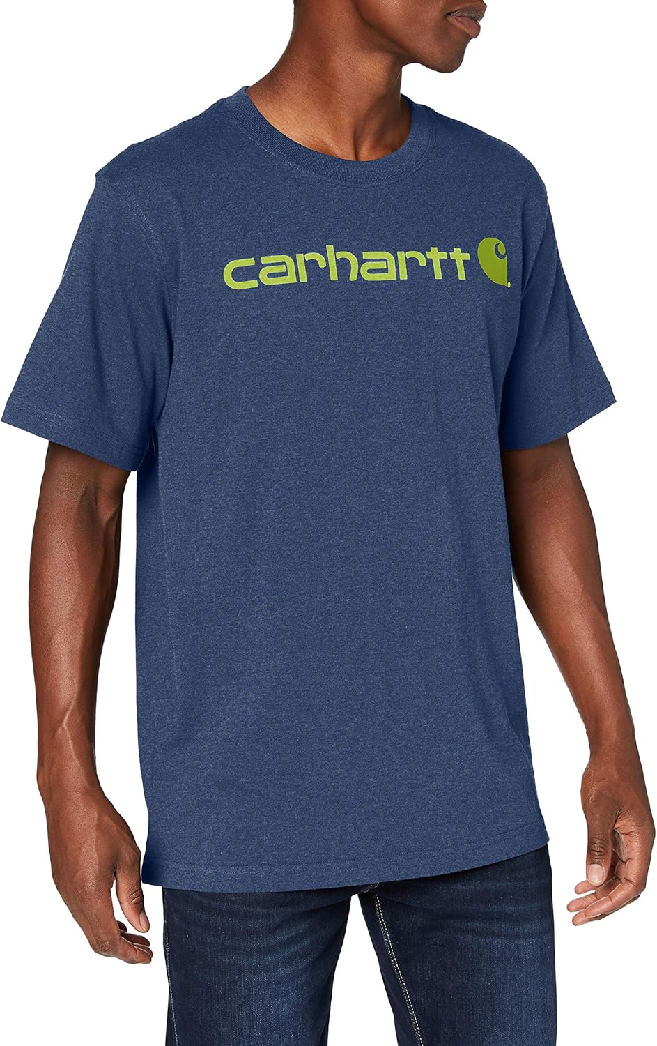 Carhartt Men's Relaxed Fit Heavy Short Sleeve Logo Graphic T-Shirt Work Utility T-Shirt