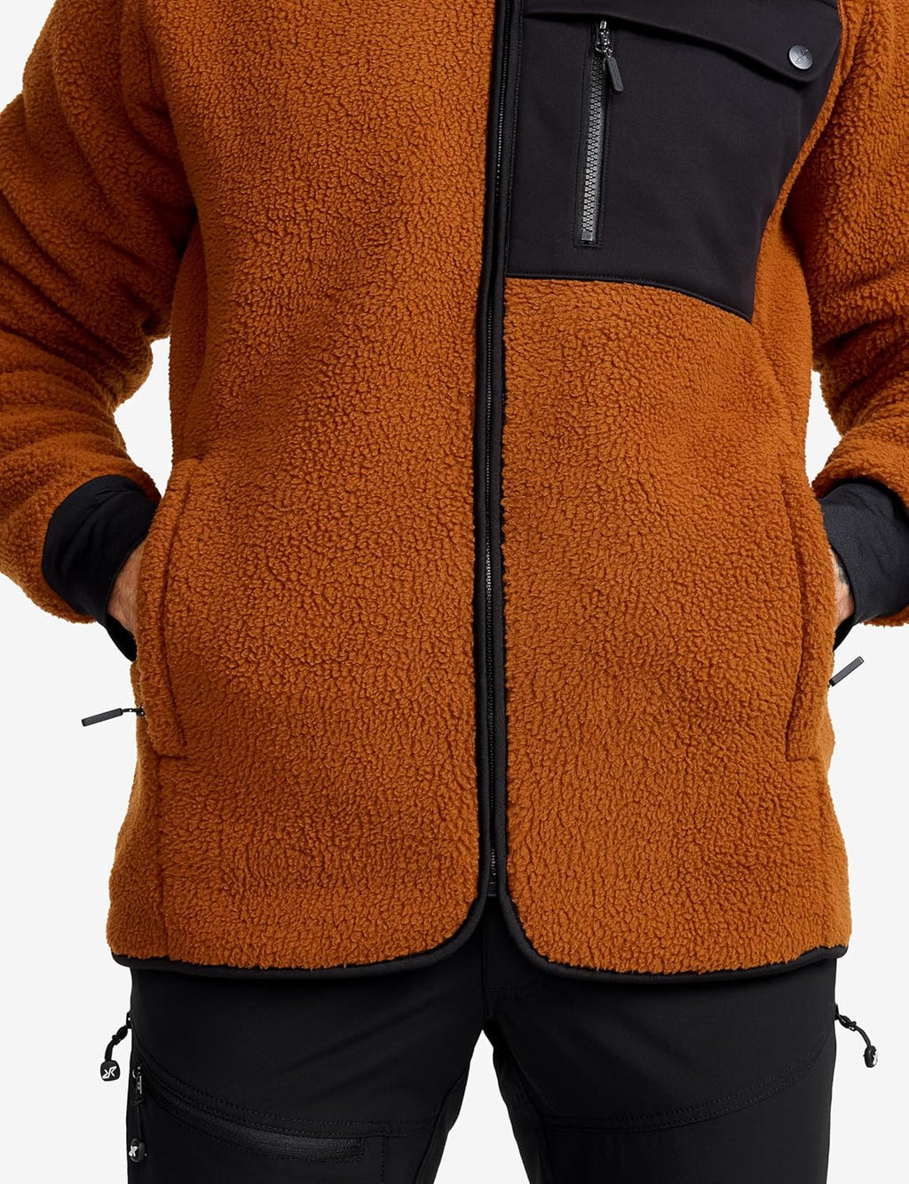RevolutionRace Men's Sherpa Hoodie, Fleece Jacket for All Outdoor Activities
