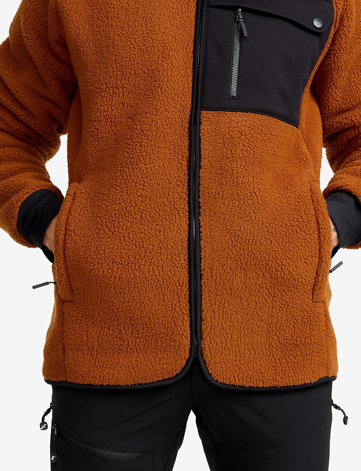 RevolutionRace Men's Sherpa Hoodie, Fleece Jacket for All Outdoor Activities