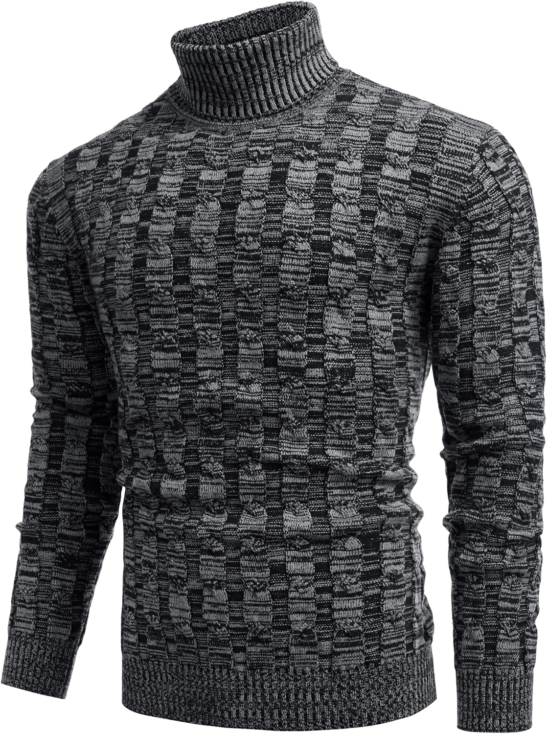 COOFANDY Men's Polo Sweater Fine Knit Long Sleeve Sweater Basic Regular Fit Pullover