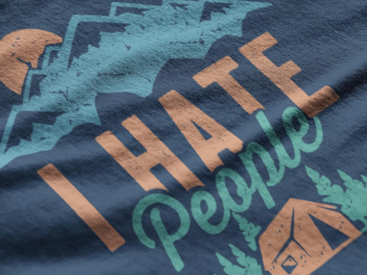 Ultrabasic - Men's Graphics I Hate People Tee Shirt Letters Print
