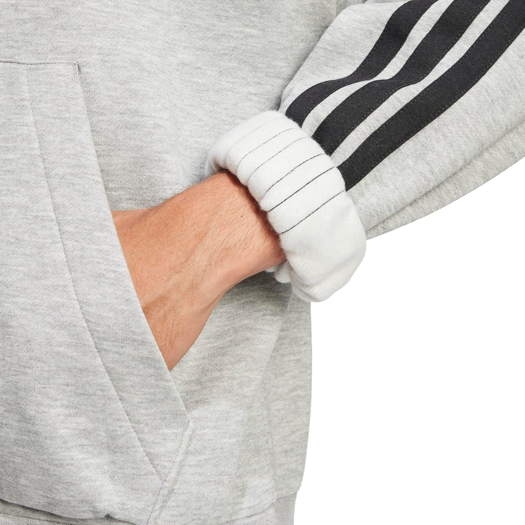 adidas Men's ESSENTIAL THREE STRIPES FLEECE HOODIE Hooded Sweatshirt (Pack of 1)