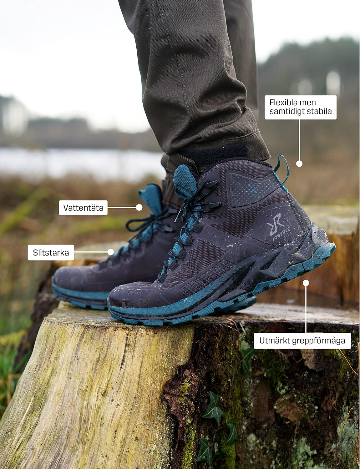 RevolutionRace Women's Phantom Trail Mid Waterproof Hiking Boots, Waterproof Hiking Shoes for All Outdoor Activities